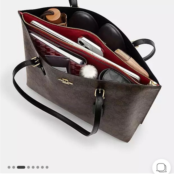 NWT Coach Mollie Tote in Signature Canvas - Picture 4 of 7